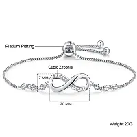 AJS Latest Stylish Austrian Crystal Rose Gold Charm Bracelet for Women-thumb3