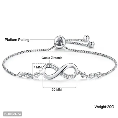 AJS Latest Stylish Austrian Crystal Rose Gold Charm Bracelet for Women-thumb4