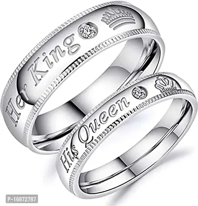 AJS King and Queen lovers valentine couple ring