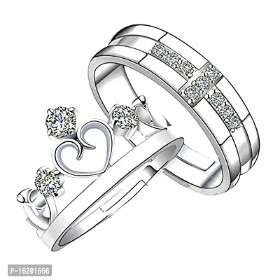 Stylish Fancy Designer Alloy Couple Rings For Women-thumb0
