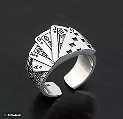 AJS Poker Ring for Men and Boys 316 Stainless Steel Jewelry Gift Comfort Fit | Fashionable Ring For Boys | Perfect Gift For Best Friends, Birthday (Pack of 1-Poker Ring)-thumb4