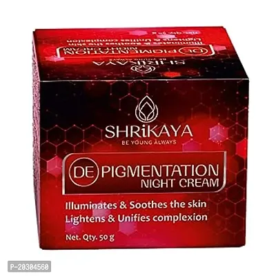 Shrikaya De-Pigmentation Night Cream For Illuminates , Soothes The Skin , Lightens And Unifies Complexion Pack Of 1