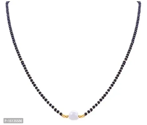 Elegant Metal Single Stone Mangalsutra For Women-thumb0