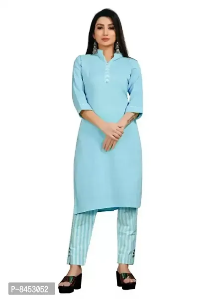 Classic Cotton Solid Kurta Bottom Set for Women