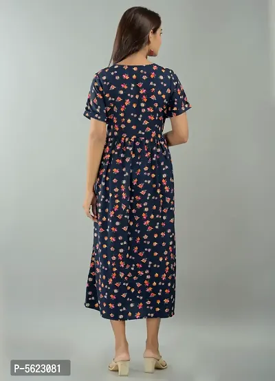 Women's Poly Crepe Printed Dress-thumb4
