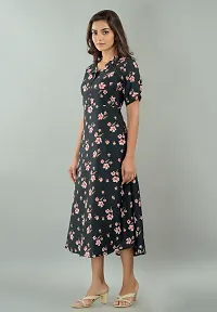 Women's Poly Crepe Printed Dress-thumb1