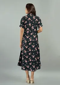 Women's Poly Crepe Printed Dress-thumb3