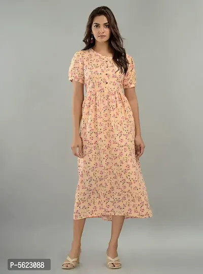 Women's Poly Crepe Printed Dress