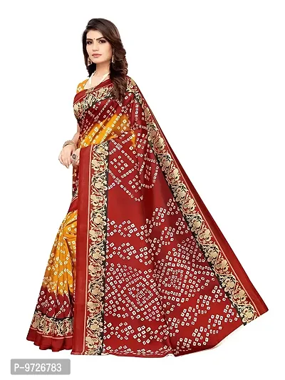 Attractive Art Silk Saree with Blouse piece For WomenPack Of 1-thumb2