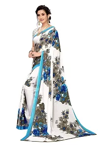 Beautiful Georgette Printed Saree With Blouse Piece For Women-thumb3