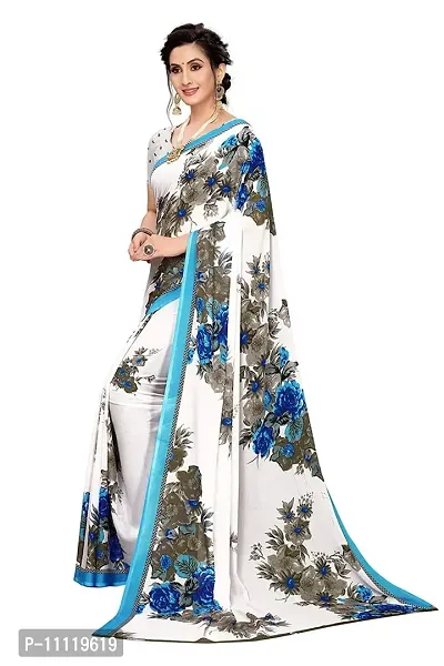 Beautiful Georgette Printed Saree With Blouse Piece For Women-thumb4