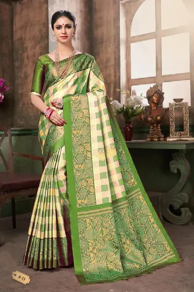 Attractive Bhagalpuri Art Silk Printed Sarees with Blouse Piece