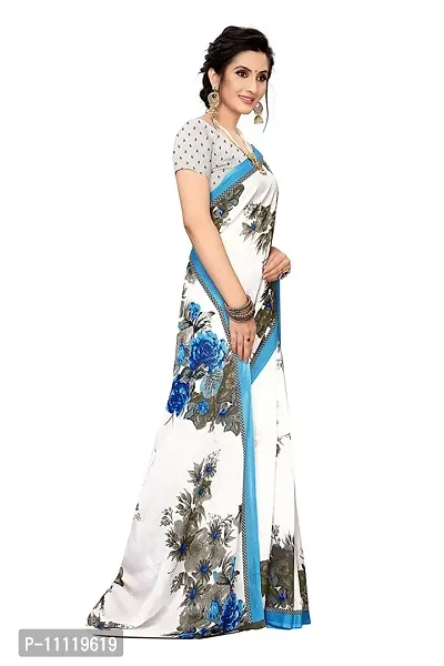 Beautiful Georgette Printed Saree With Blouse Piece For Women-thumb3