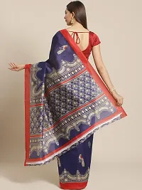 Attractive Silk Blend Saree with Blouse piece For WomenPack Of 1-thumb1