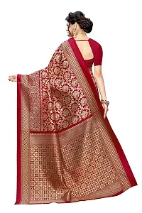 Attractive Art Silk Saree with Blouse piece For WomenPack Of 1-thumb1