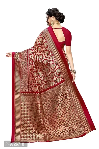 Attractive Art Silk Saree with Blouse piece For WomenPack Of 1-thumb2