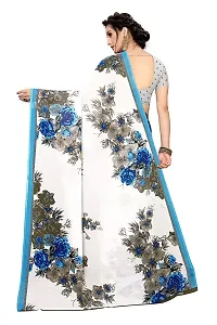 Beautiful Georgette Printed Saree With Blouse Piece For Women-thumb1