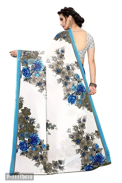 Beautiful Georgette Printed Saree With Blouse Piece For Women-thumb2