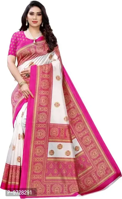 Attractive Art Silk Saree with Blouse piece For WomenPack Of 1-thumb0