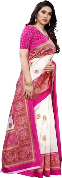 Attractive Art Silk Saree with Blouse piece For WomenPack Of 1-thumb1