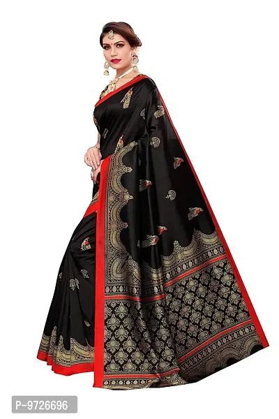 Attractive Art Silk Saree with Blouse piece For WomenPack Of 1-thumb2