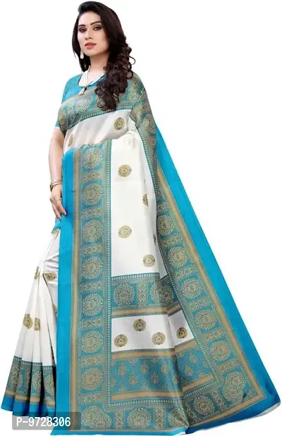 Attractive Art Silk Saree with Blouse piece For WomenPack Of 1-thumb2