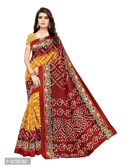 Attractive Art Silk Saree with Blouse piece For WomenPack Of 1-thumb0