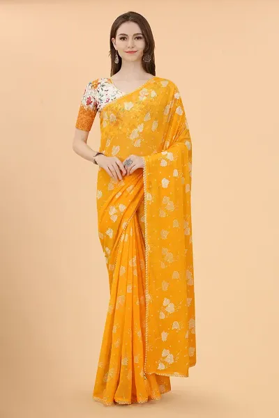 Attractive Art Silk Sarees with Blouse Piece