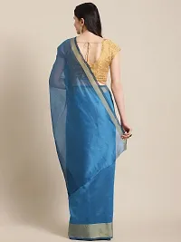 Attractive Chanderi Silk Saree with Blouse piece For WomenPack Of 1-thumb1