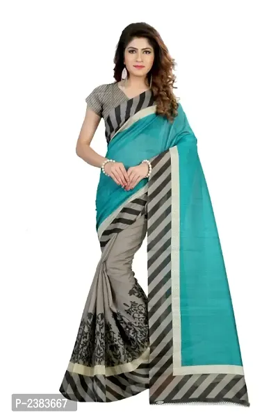 Multicolour Art silk saree-thumb0