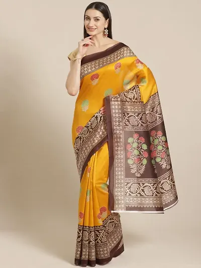 Latest Attractive Art Silk Sarees with Blouse