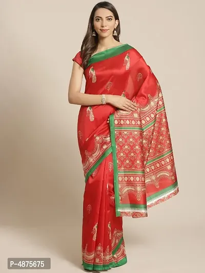 Latest Attractive Art Silk Saree with Blouse piece