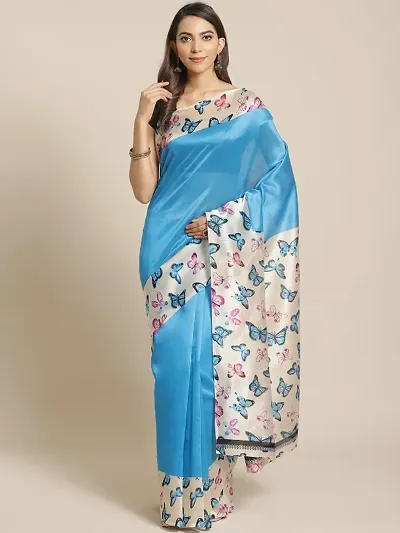 New Trendy Printed Art Silk Bhagalpuri Sarees with Blouse Piece