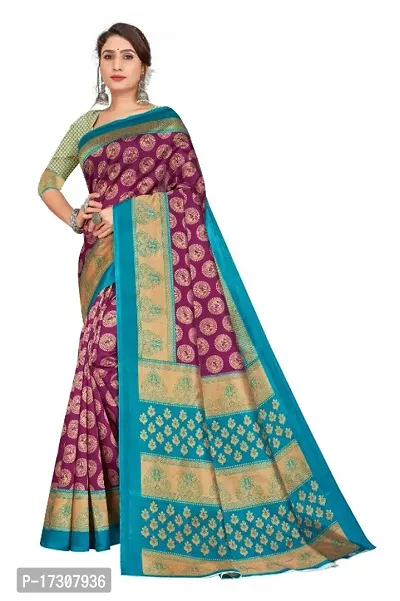 Latest Beautiful Art Silk Saree with Blouse piece-thumb0