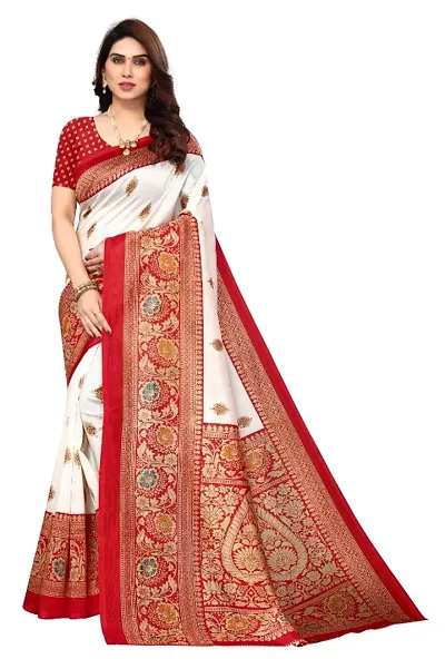  Art Silk Saree with Blouse piece 