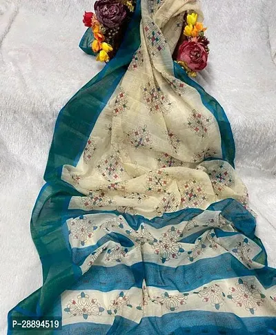 Art Silk Printed Saree With Blouse Piece-thumb0