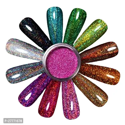 Aeronna's  Nail Art Decoration Nail Glitter Powder COMBO OF 4 COLOUR-thumb2