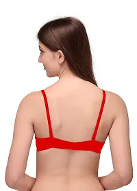 Queen Lingerie Heavy Padded Lycra Bra Set for Every Day Comfort with Multi Color and Wide rang of Size and Unique Pattern (B, RED, 38)-thumb4