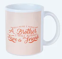 Kraftales Raksha Bandhan Gift Set Combo of Rakhi Greeting Card | Printed Ceramic Coffee Mug | Roli | Chawal | Rakhi /Raksha Bandhan Gift Set for Brother (300 ML) (ST03)-thumb1