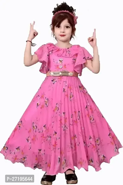 Beautiful Girls Pink Party Dress-thumb0