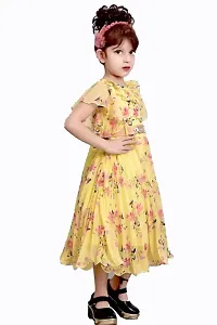 Beautiful Girls Yellow Party Dress-thumb1