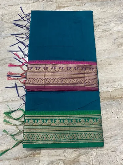 New In Cotton Saree with Blouse piece 