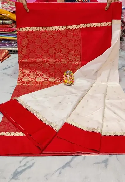 Stylish Silk Blend Saree with Blouse piece For Women