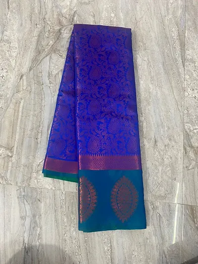 Beautiful Silk Blend Saree with Blouse piece For Women