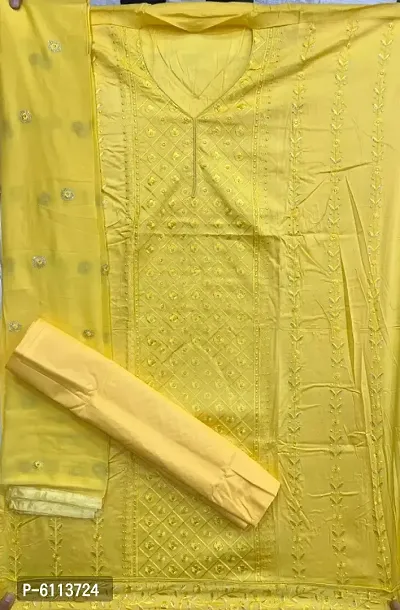 Stylish Jam Cotton Printed Dress Material With Dupatta Set