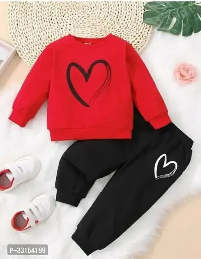 Stylish Black Cotton T-Shirts With Trousers For Kids