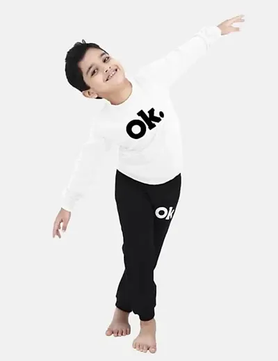 Casualwear Printed Tees and Bottom Set for Boys