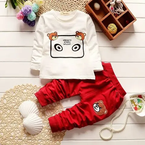 Printed Full Sleeves T Shirt and Pant Set for Boys