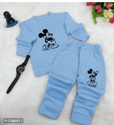 HF WARSI MICKEY MOUSE FULL T-SHIRT PANT SKY BLUE AND SKY BLUE