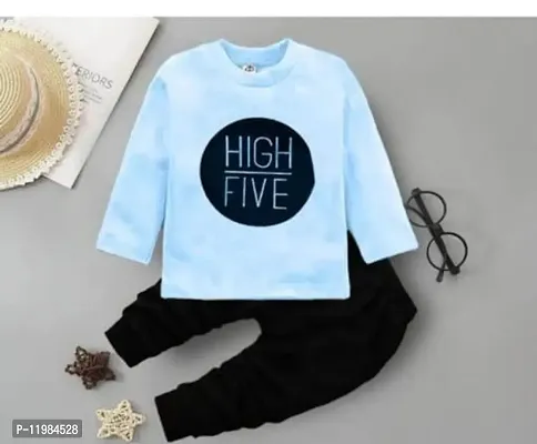 HF WARSI HIGH FIVE FULL T-SHIRT PANT SKY BLUE AND BLACK